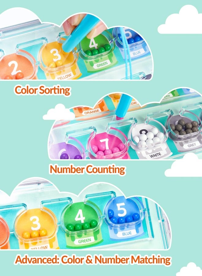 NiToy Mint Green Magnetic Color & Number Maze - Montessori Wooden & ABS Toddler Puzzle Board with Secure Screwed Panel for Safe Play, Fine Motor Skills & Educational Counting Toy for Kids Ages 3+ (Green) - Image 5